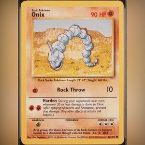 🌟 Pokémon Base Set Onix 56/102 - WOTC 1999 NM 🌟